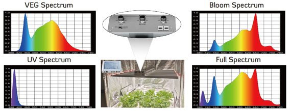 LAMPA LED PHYTOLITE NX2 FULL CYCLE (wzrost+kwitnienie) 384W/265W, 58x31xh9cm, oświetla 160/160cm