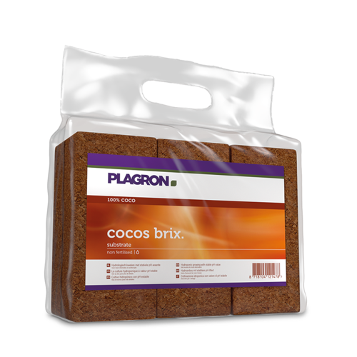 Plagron Coco Brix, substrat kokosowy sprasowany +Trichoderma, 9L