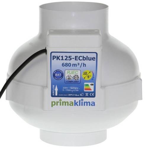 Went.PK125-ECblue 680m3/h +cyfrowy regulator prędkości i temp.