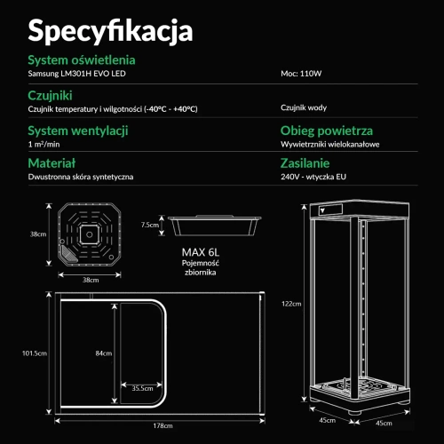 The Original 60 60x40xh116cm / namiot do uprawy roślin