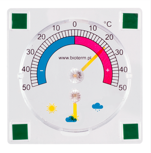 Termometr i higrometr przyklejany 90x90mm