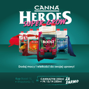 Zestaw Canna HEROES Boost 1L + Rhizotonic 1L + Cannazym 250ml + PK 250ml